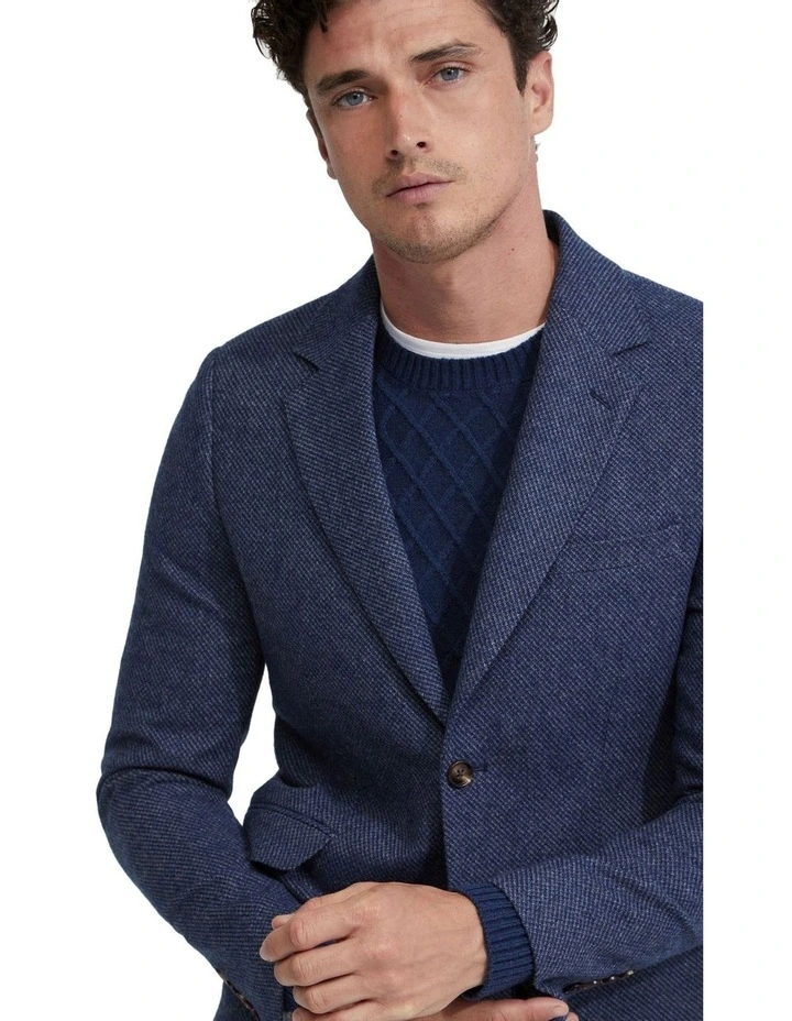 Blake Wool Rich Blazer in Blue image 4