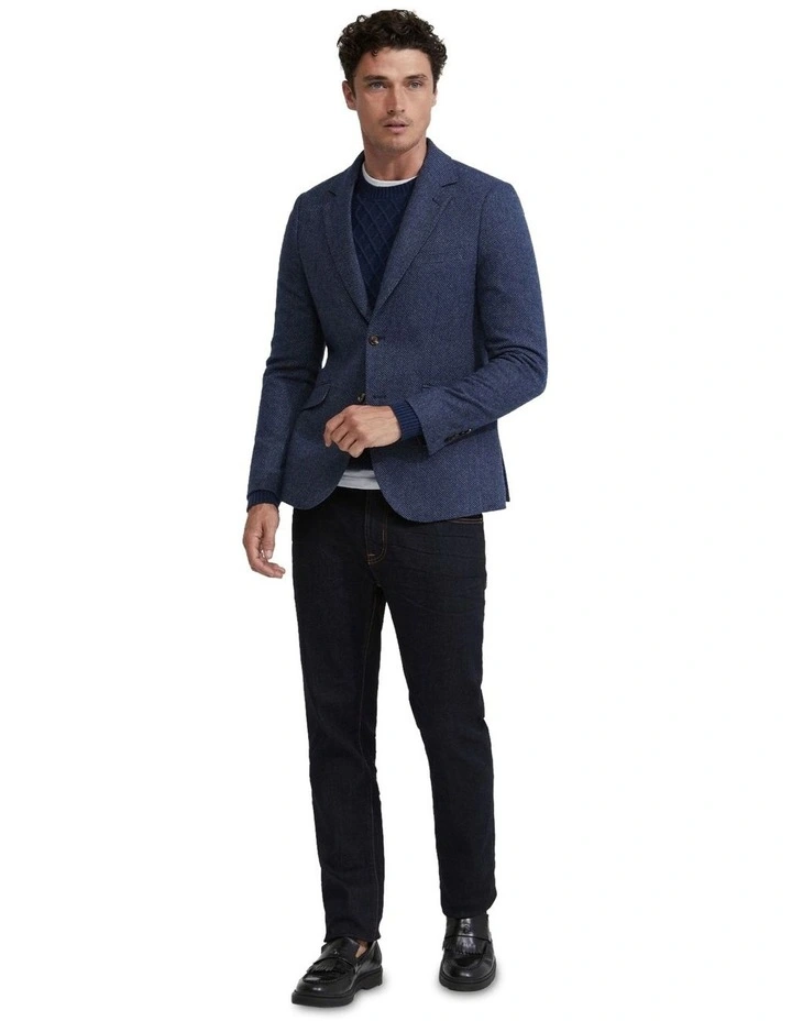 Blake Wool Rich Blazer in Blue image 5