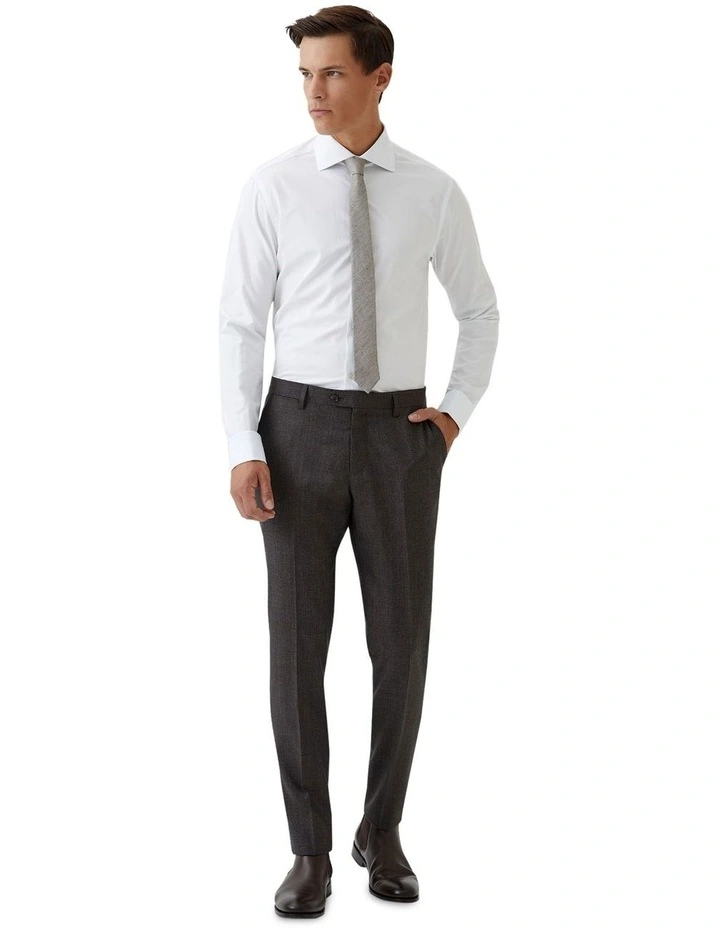 Trafalgar French Cuff Dobby Shirt in White image 1