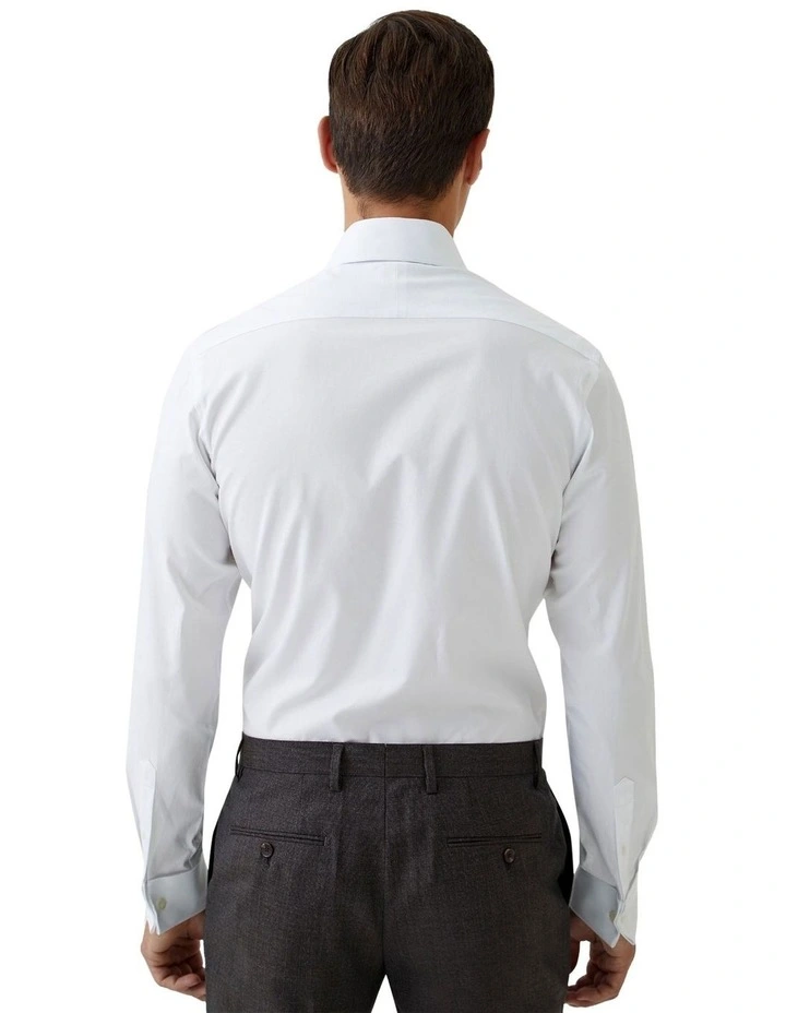 Trafalgar French Cuff Dobby Shirt in White image 3