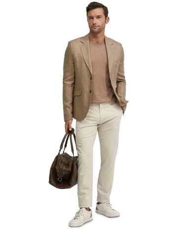 Blake Linen Blazer in Camel