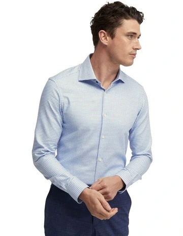 Trafalgar Dobby Shirt in Blue