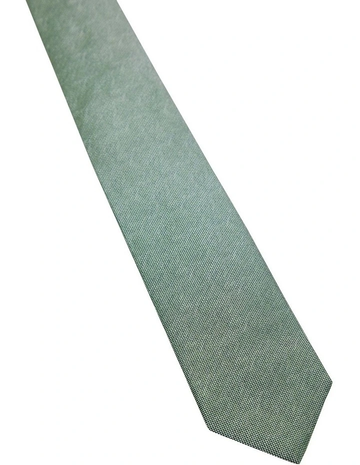 Ramone Weave Tie 7cm in Green image 2