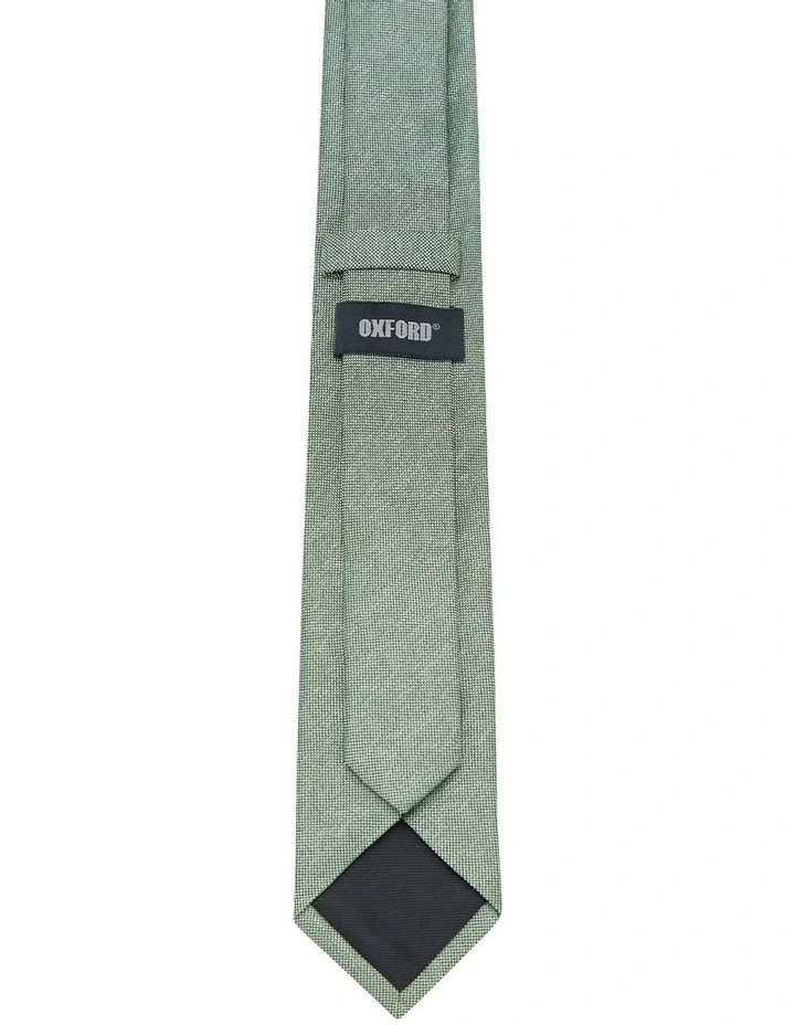 Ramone Weave Tie 7cm in Green image 3
