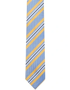 Varsity Stripe Tie 7cm in Blues