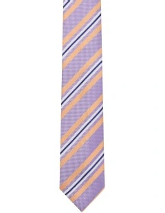 Varsity Stripe Tie 7cm in Violet
