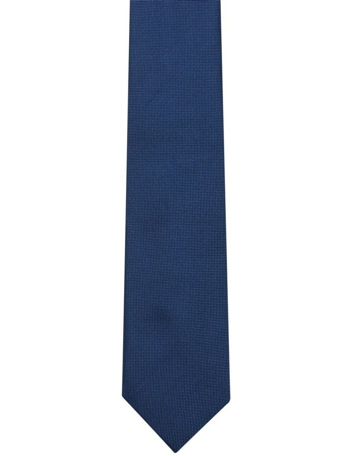 Solid Colour 7cm Tie in Navy image 1