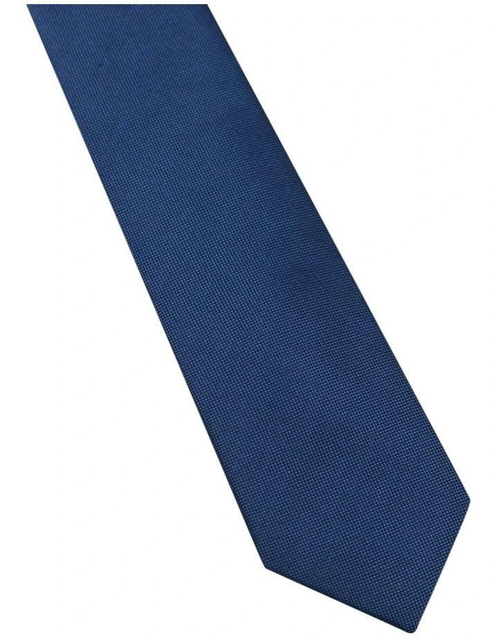 Solid Colour 7cm Tie in Navy image 2