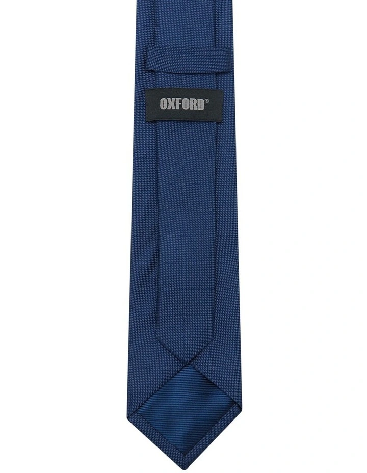 Solid Colour 7cm Tie in Navy image 3