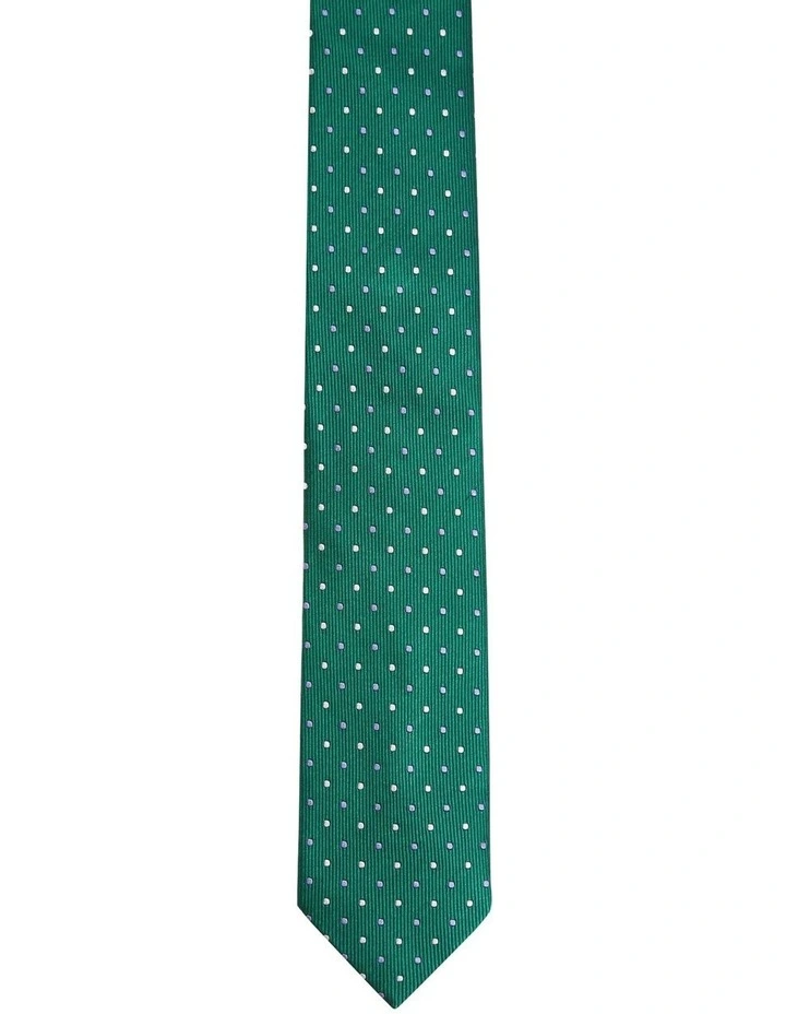Arcadia Spot Tie 7cm in Green image 1
