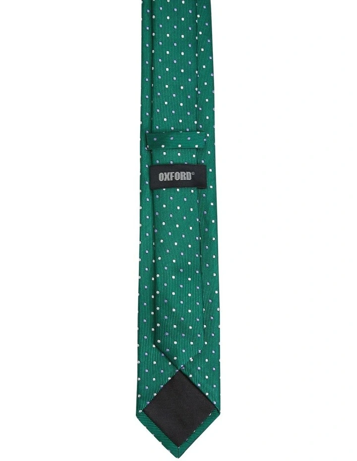 Arcadia Spot Tie 7cm in Green image 3