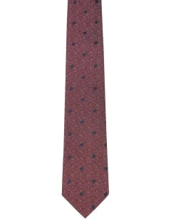 Speckle Spot 7cm Tie in Burgundy