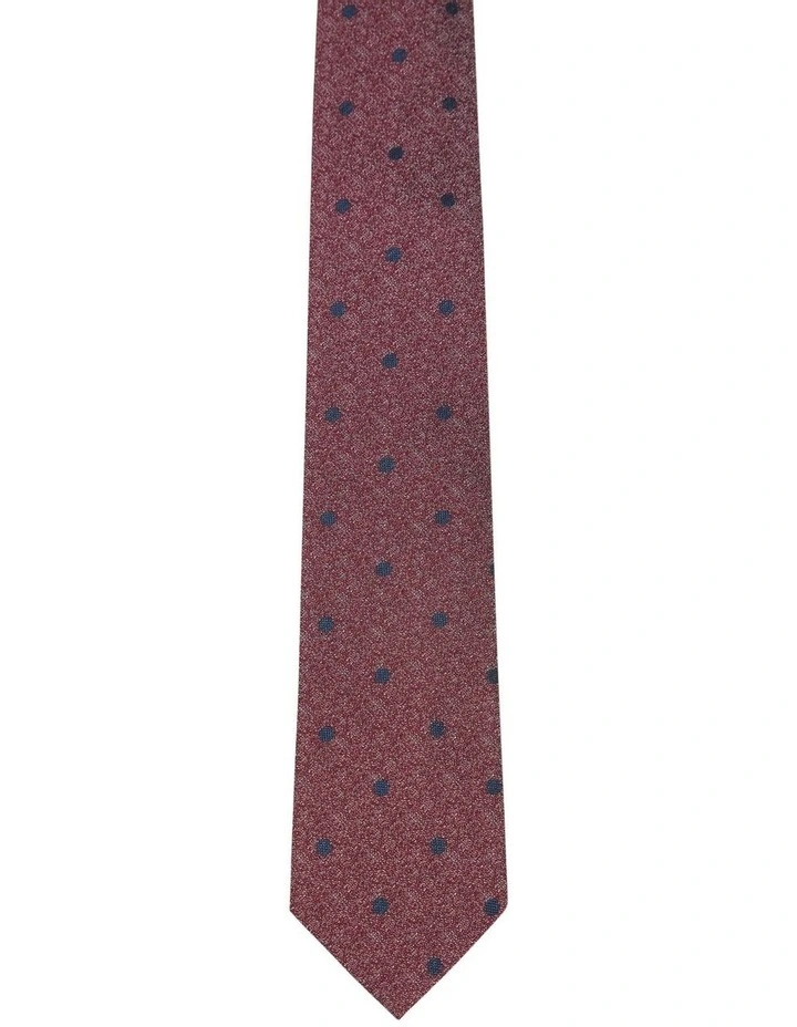 Speckle Spot 7cm Tie in Burgundy image 1