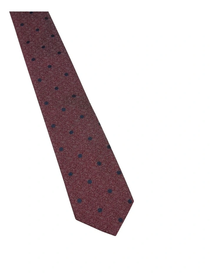 Speckle Spot 7cm Tie in Burgundy image 2