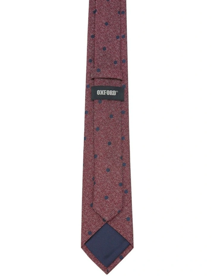 Speckle Spot 7cm Tie in Burgundy image 3