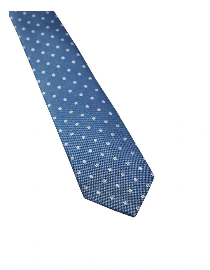 Sefton Floral Tie 7cm in Blue image 2