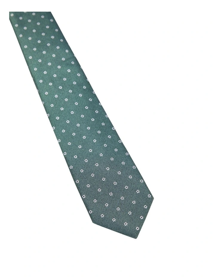 Sefton Floral Tie 7cm in Moss Green image 2