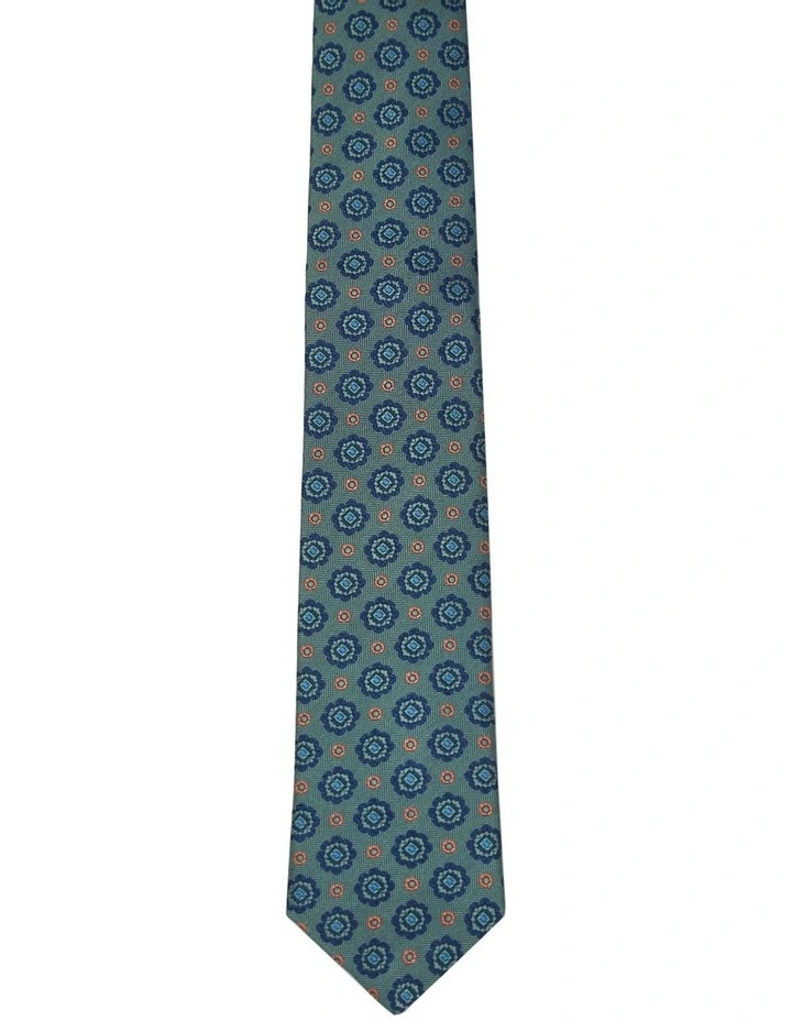 Bramner 7Cm Tie in Khaki/Navy image 1