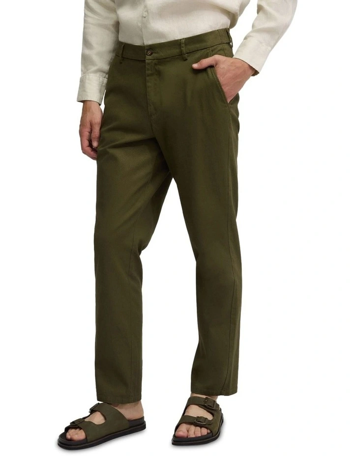 New Magnus Cotton Trouser in Olive image 2
