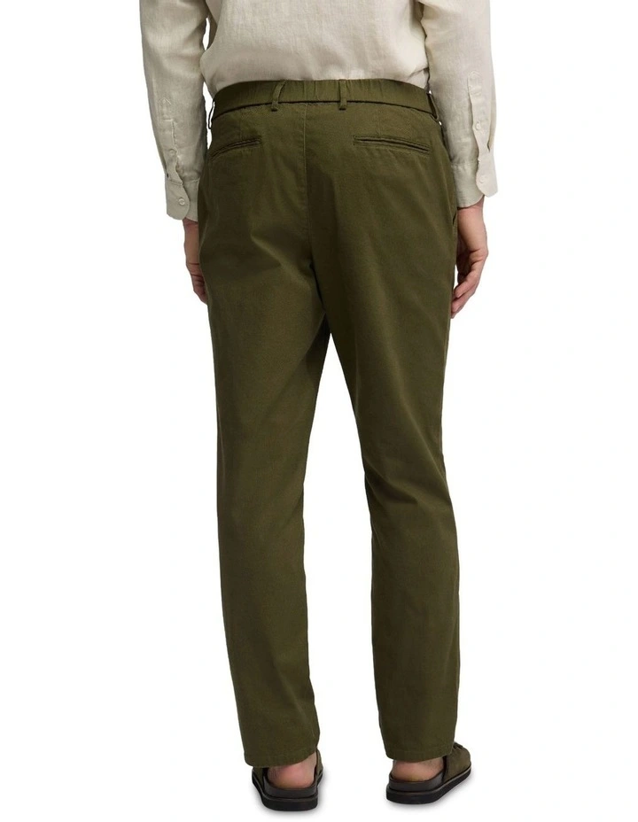 New Magnus Cotton Trouser in Olive image 3