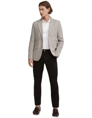 Blake Linen Blend Blazer in Nutshell