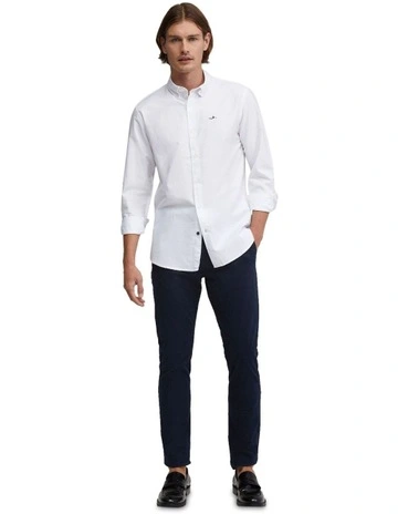 Holloway Oxford Weave Cotton Shirt in White