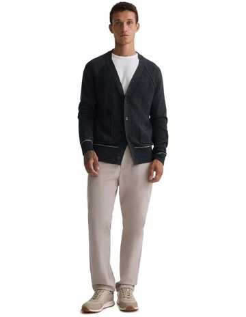 Relaxed Fit Stretch Cotton Chino in Ash