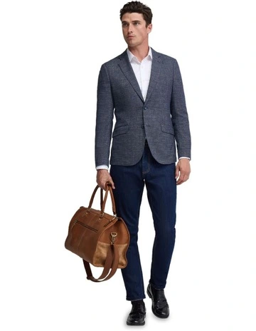 Milton Half Lined Blazer in Navy