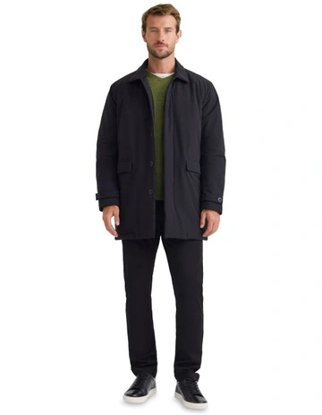 Lucas Nylon Puffer Coat in Black