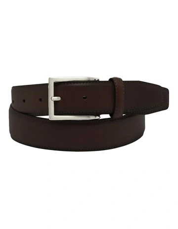 Jacob Leather Dress Belt in Dark Brown