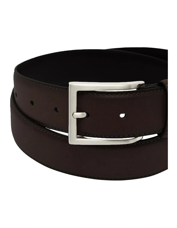 Jacob Leather Dress Belt in Dark Brown image 2