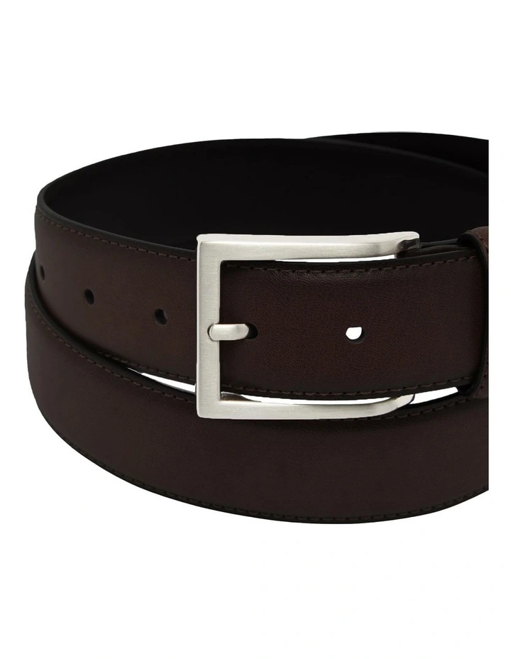 Jacob Leather Dress Belt in Dark Brown image 3