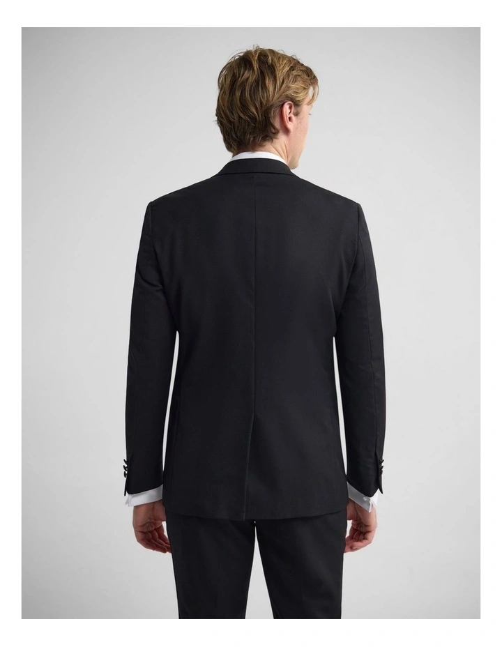 New Peak Lapel Dinner Suit Jacket in Black image 4