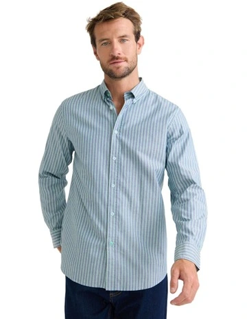 Holloway Luxury Striped Shirt in Navy/Green