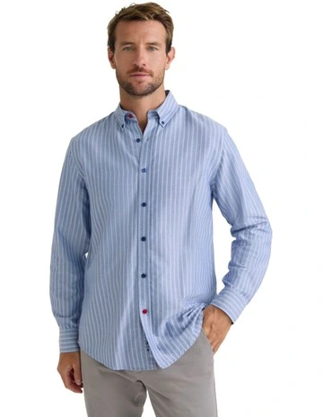 Holloway Luxury Striped Shirt in Blue