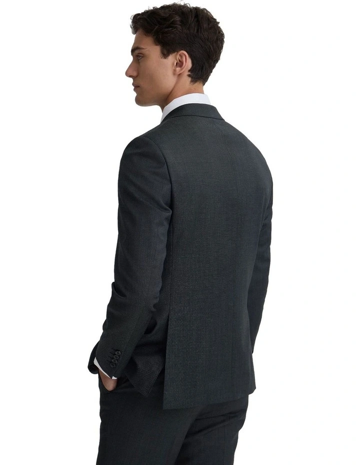 Byron 1/2 Canvas Wool Suit Jacket in Dark Grey image 2