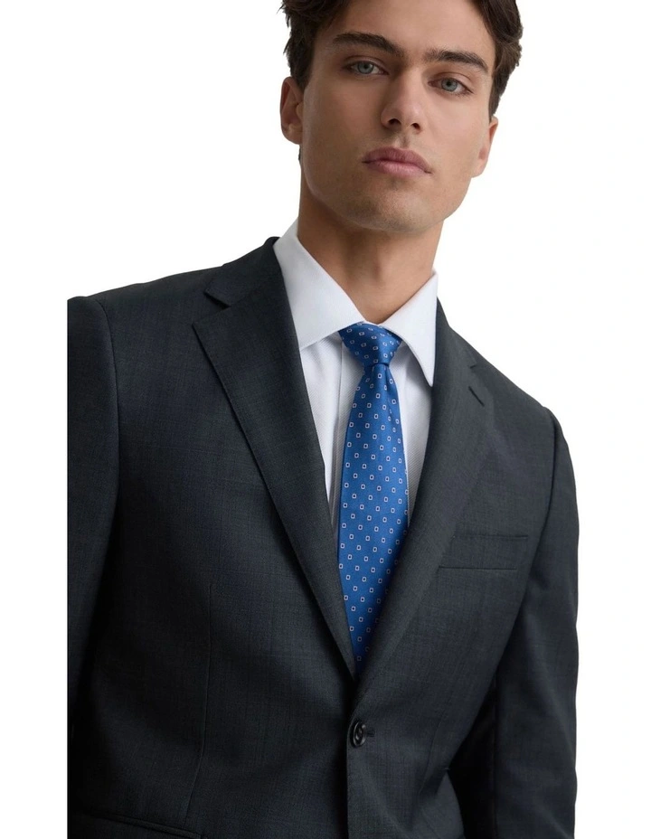 Byron 1/2 Canvas Wool Suit Jacket in Dark Grey image 4
