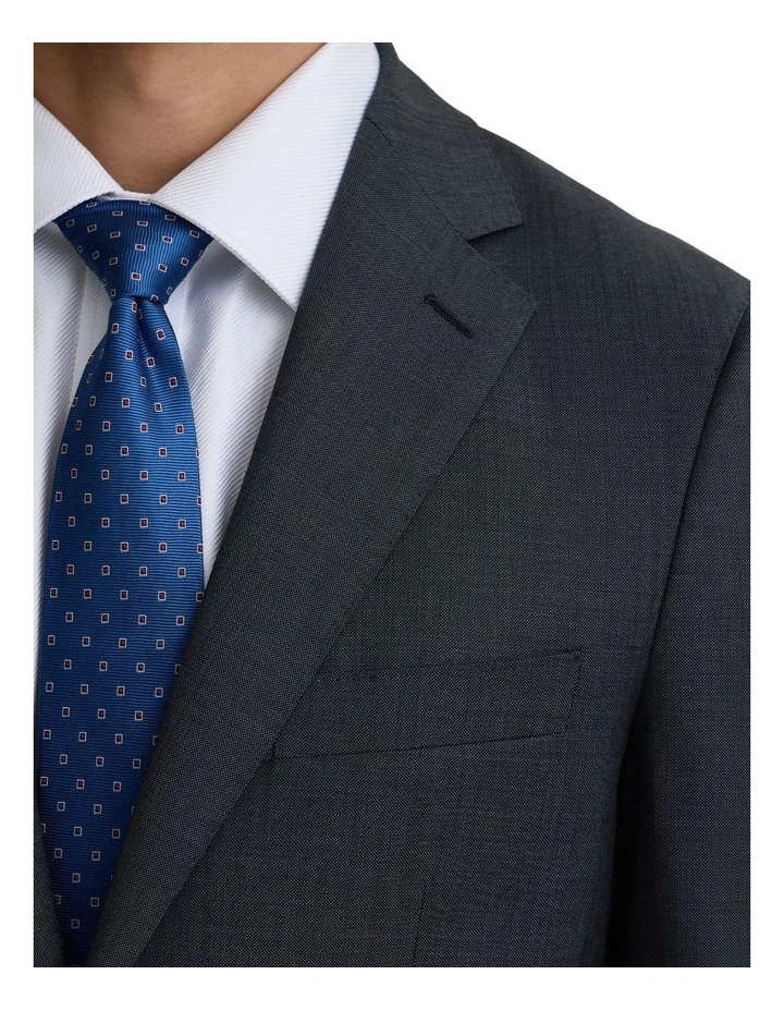 Byron 1/2 Canvas Wool Suit Jacket in Dark Grey image 6