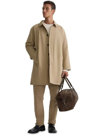 Daniel Water Resistant Trench Coat in Camel