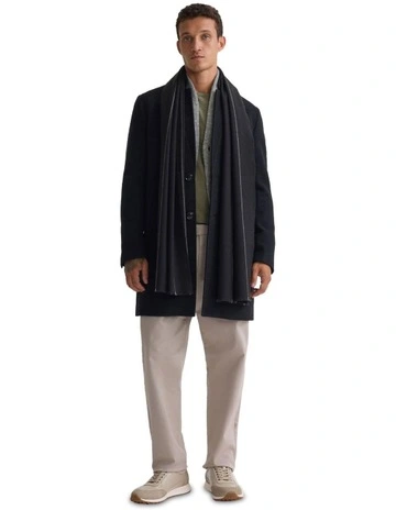 Austin Wool Coat in Black Check