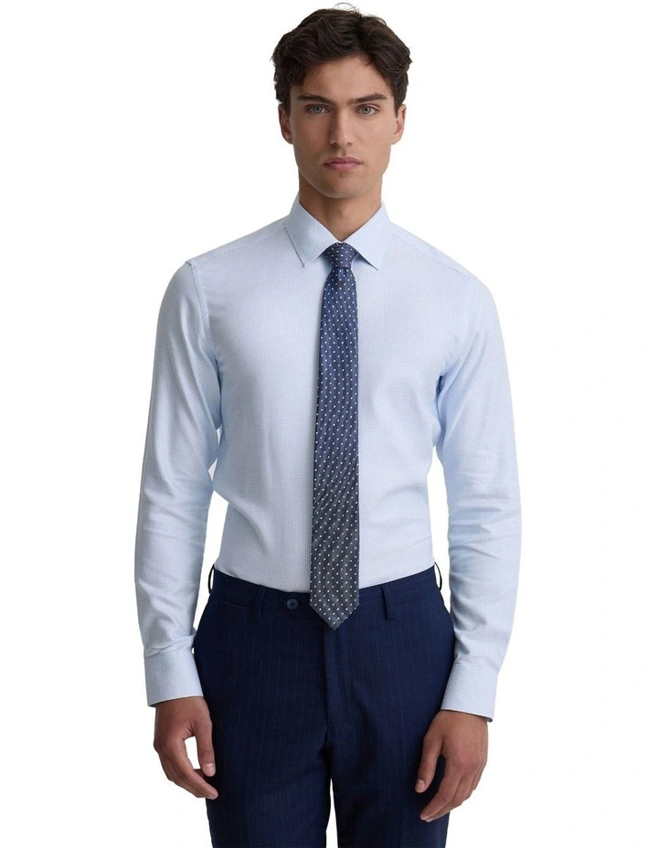 Beckton Slim Fit Cotton Shirt in Sky image 5