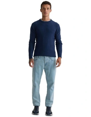 Maverick Wool Crew Neck in Navy