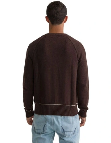 Diego Cotton Cardigan in Chocolate