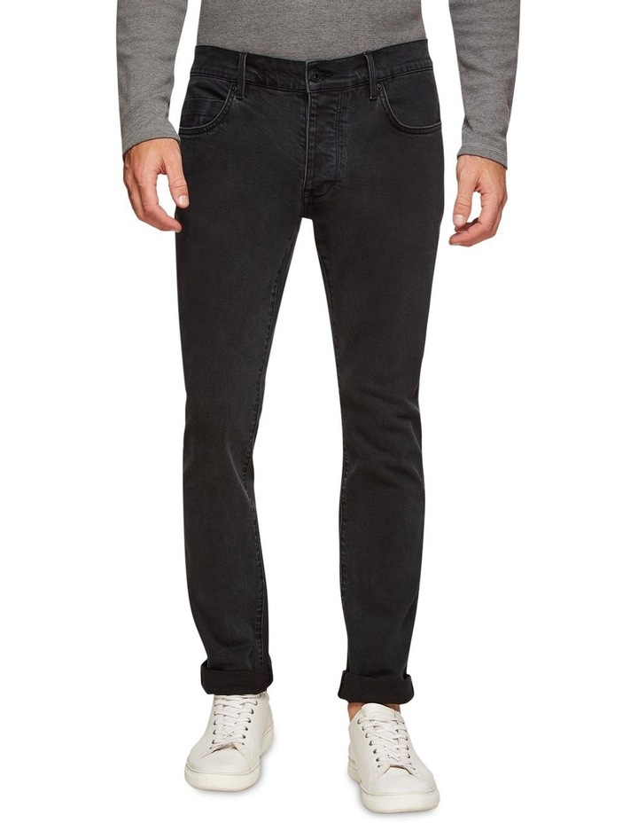 slim straight stretch jeans