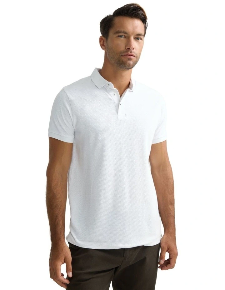 Austin Polo T-shirt in White image 3