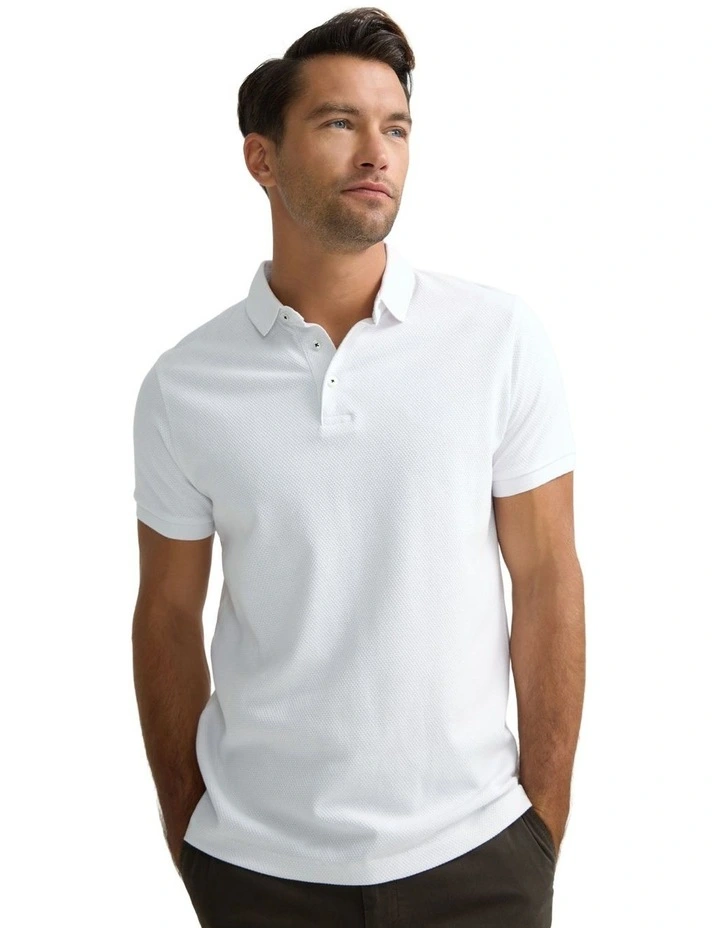 Austin Polo T-shirt in White image 4