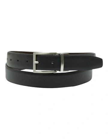 Harrison Reversible Belt Brwn in Black/Dk Brown