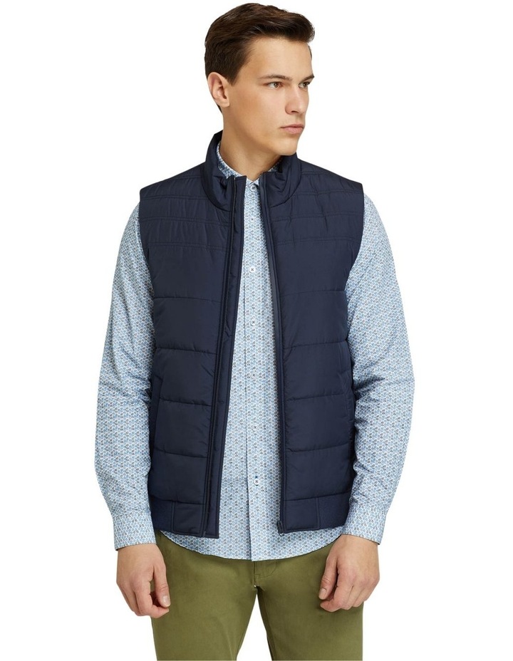 navy puffer vest
