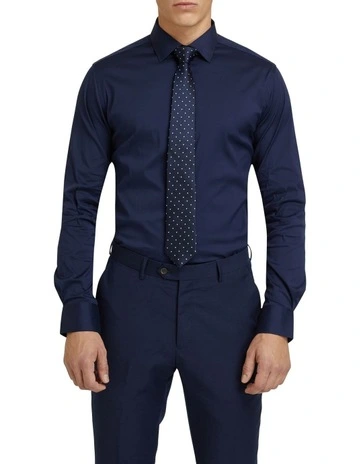 Navy Stretch Travel Shirt in Navy