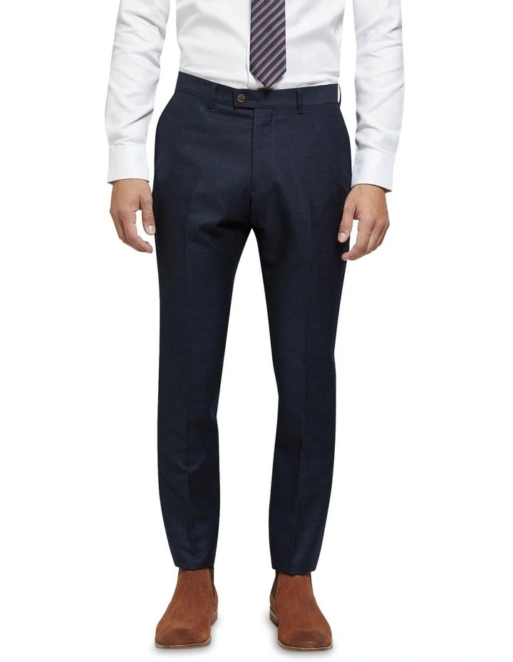 Hopkins Wool Rich Suit Trousers in Navy image 1